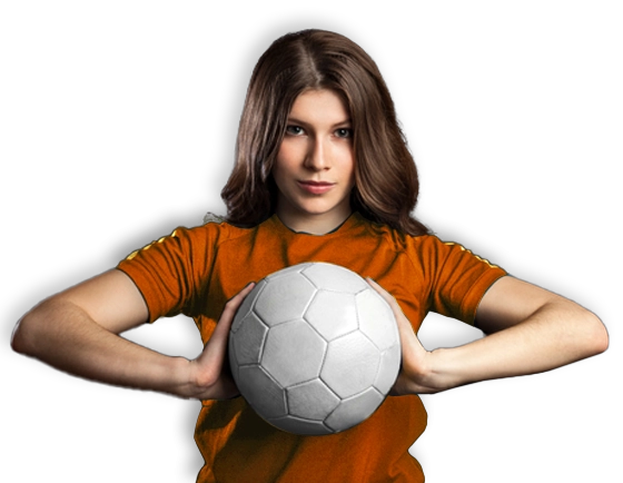 Chiropractic Colorado Springs CO Woman With Soccer Ball Orange